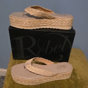 Modern Rebel Women's Tan Platform Sandals